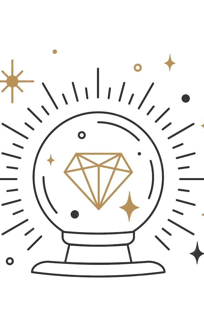 Ilustração de uma bola de cristal